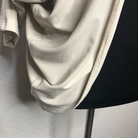 Frank Lyman Design cream ivory bone open front batwing sleeve cardigan size 10 - Picture 4 of 10